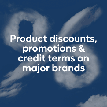 Product discounts, promotions and credit terms on major brands