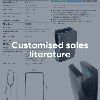 Customised sales literature